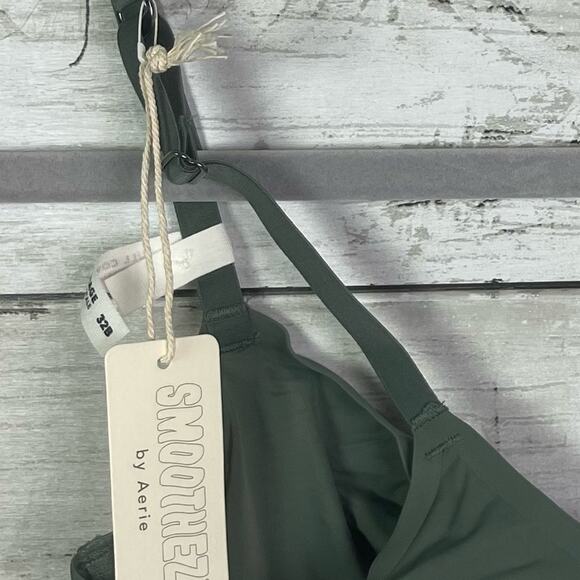 Aerie Smoothez Unlined Full Coverage Bra Green Size 32B - Picture 3 of 5
